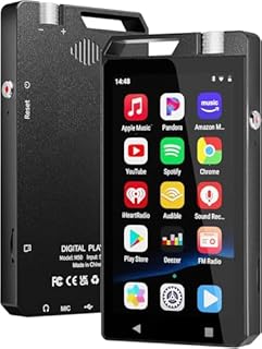 Aeheqkl 96GB MP3 Player with Bluetooth & WiFi, 4" HD Full Touch Screen MP4 Player (3GB RAM+32GB ROM), Supports Spotify, Amazon Music & YouTube, 1080P Video Without Conversion, Includes 64GB Card