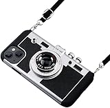 Mmxhn Funda de Teléfono Móvil Emily in Paris, Apta Para iPhone 13 Funda de Cámara, Diseño único, y Funda de Silicona de Cámara Retro 3D Genial, con Cordón Desmontable.(para iPhone 13)