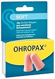 OHROPAX Soft Ohrstöpsel – IN-Ohr-Stöpsel aus weichem Schaumstoff – besonders unauffällig und bequem – Schalldämmwert SNR 31 dB – ideal zum Entspannen, Schlafen und Arbeiten – 10 Stück