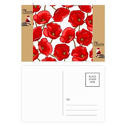 Cartes postales coquelicots rouges (lot de 20) pour correspondance