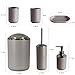 IMAVO Bathroom Accessories Set,Bathroom Set,7 Pieces Bathroom Accessory Set,Tray,Toilet Brush,Trash Can for Bathroom Décor and Housewarming Gifts