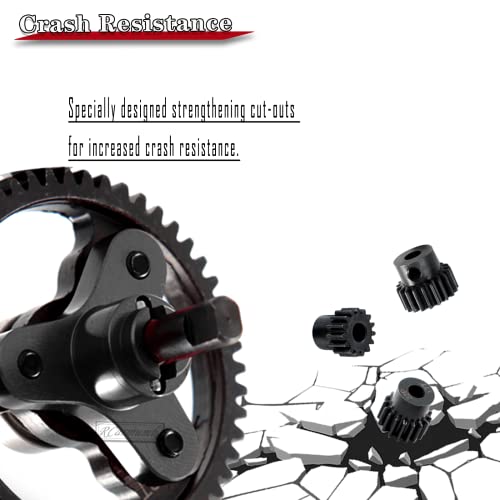 Rcarmumb Slipper Clutch Eliminator Differential Locker Gear Upgrades Part For 1/10 Slash 4X4/Vxl Stampede 4X4/Vxl Rustler 4X4/Vxl,50T Spur Gear With Pinions Gears Set(15T 17T 19T),#6878,Black #TOP3