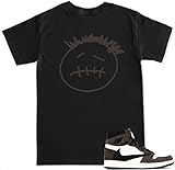 Men's Face Logo AJ1 Cactus Jack Retro 1 T Shirt - Small Black