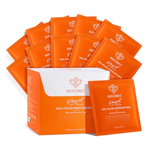 Modelones Cleaner Uñas Semipermanente Pads 50 Unidades, Nail Cleaner Degreaser