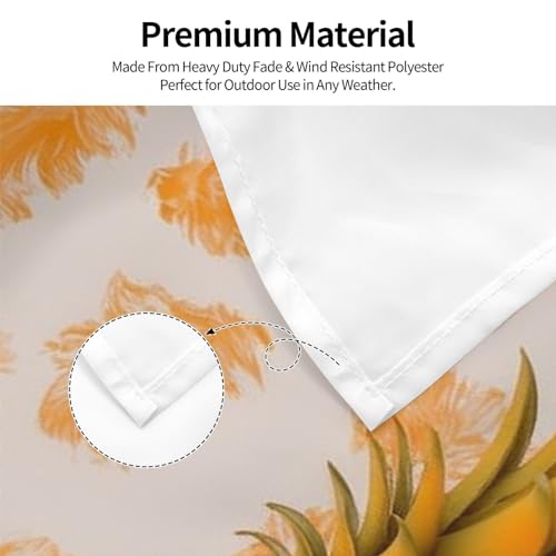 Drapeau extérieur orange vif ananas 1,2x1,8m double face avec oeillets - 5