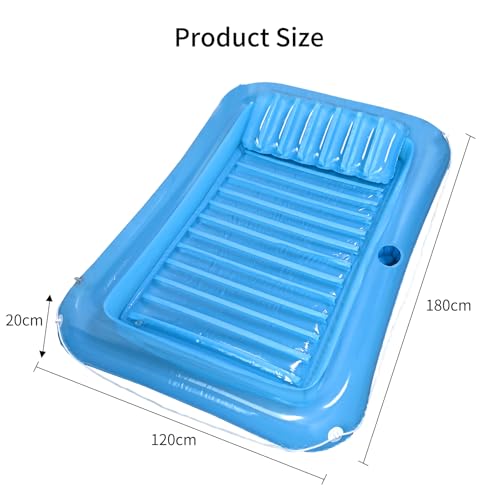 Piscine de bronzage gonflable avec dossier intégré et fond souple - 3