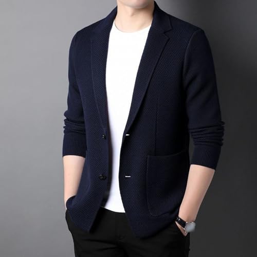 Men's V Neck Buttons Cardigan Slim Fit Knit Sweaters Men Cardigans Lightweight Casual Pockets Knitted Sweater2