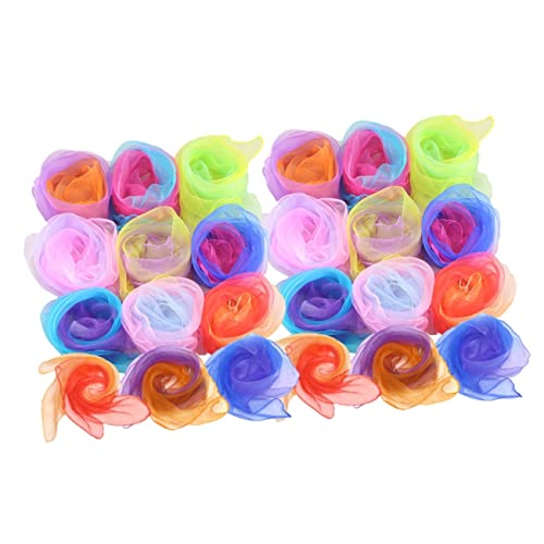 Bufandas de seda infantiles para juegos de malabares y danza escolar 6