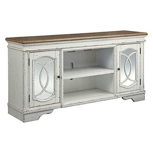 Stylish Farmhouse TV Stand with Fireplace Option