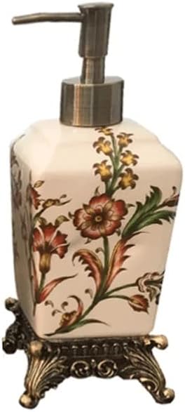 soap Dispenser,Bathroom Accessories, European Luxury Ceramic Liquid Soap Dispensers Soaps Pumps Hand Sanitizer Bottle Bath Accessories Soaps Pump Dispensers, 350ml/11.8oz (Color : B)