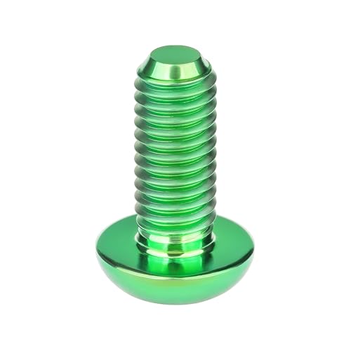 Image of Titanium Bolt M4x6 8 10 12 15 20mm Hex Head Screws for Bicycle Pack of 4 (Green, M4x10mm)