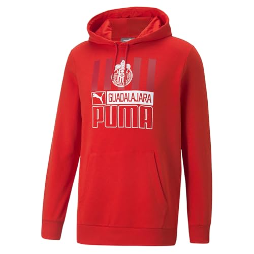PUMA Men's Standard CHG FTBLCore Hoodie, Red White, Small - Main Image