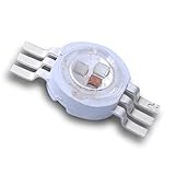 LEDGUHON 10pcs RGB High Power LED Chip 1W Super Bright Light Emitter Components DIY Lighting Project (350mA, Red 2.0-2.4V, Green/Blue 3.0-3.4V)