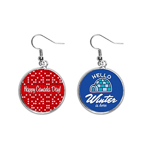 Pendientes de gota tipo joyería de invierno Canadá con efecto hielo brillante