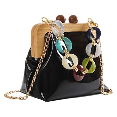 YUSHINY Women Transparent PVC Handbag with Straps Cover