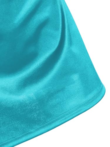 Image of ZAFUL Women's Satin Sleeveless Spaghetti Strap Mini Dress Sexy Slip Cowl Neck Silky Cocktail Party Dresses