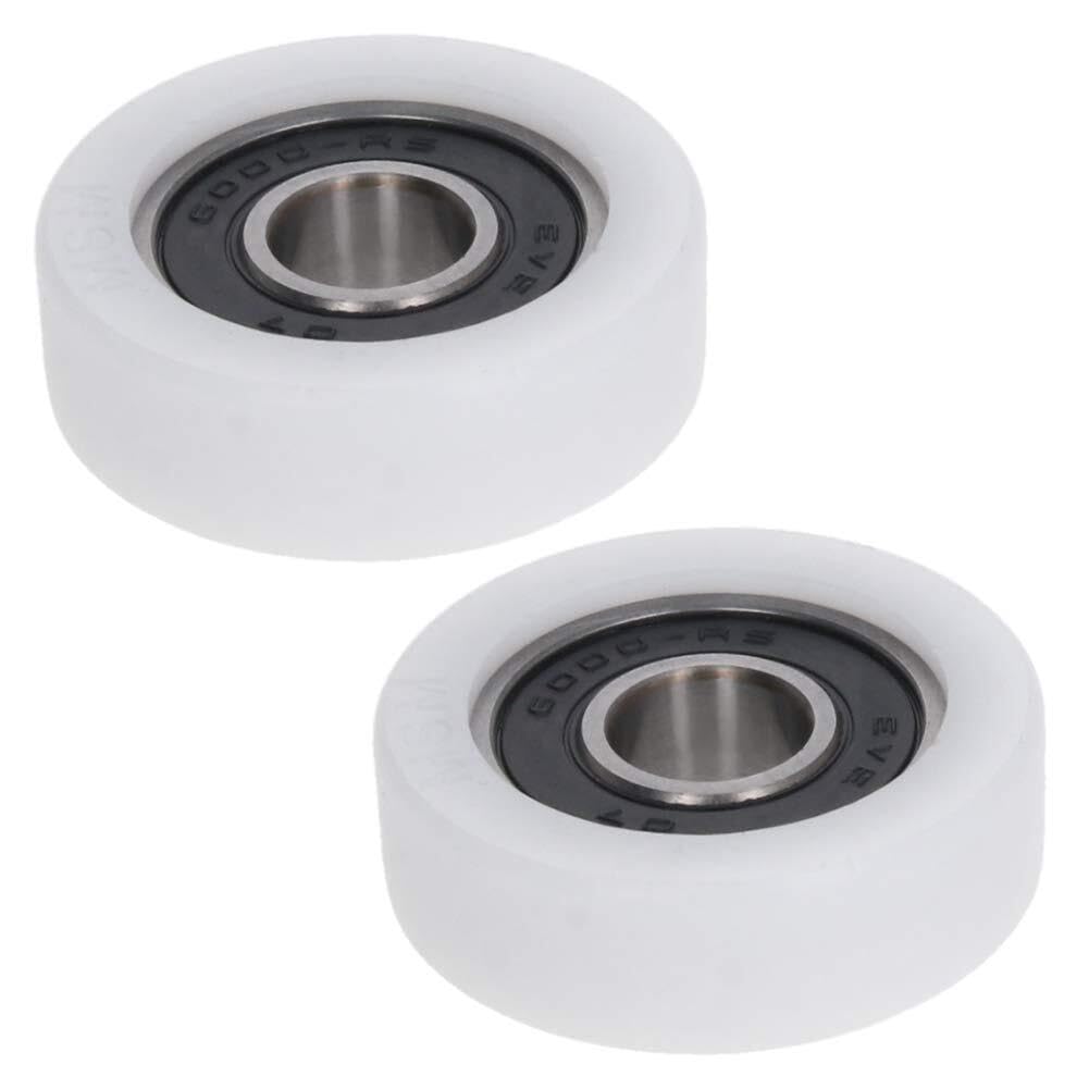 Aspectos, Rodillo, rodillo plano, polea, rueda plana, rollo de nailon, 2 piezas 10 x 35 11 mm, tensor, transportador deslizante, for muebles, accesorios hardware, puerta móvil (blanco)