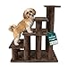 Furhaven Pet Stairs | Steady Paws Easy Multi-Step Pet Stairs Assist Ramp for Dogs & Cats, Brown, 4-Step
