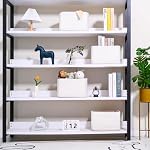 Storage Baskets for Organizing, Woven Basket for Storage, Storage Baskets Bin for Shelves, Cotton Rope Basket with Handles, 12.5"Lx9.1"Wx7.9"H, (4 Packs) Off White - Image 2