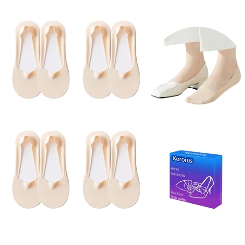 Image of 4pairs No Show Anti-Slip Ice Silk Socks Invisible Breathable Socks Low Cut Liner Hidden Sock for Womens