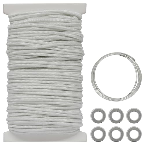 Andes Camping Tent Pole Shock Cord Repair Kit, 45ft Replacement Bungee Elastic Cord