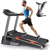 Foldable Treadmills for Home, 3.5HP Auto Incline Treadmill with Wide Belt & Handle Bar, 300 lb Capacity