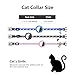 Waterproof Airtag Cat Collar Breakaway, Moons and Stars Safety Breakaway Cat Collars with Apple Airtag Holder with Qr Code, Adjustable GPS Tracker boy Girl Kitten Collar (Black B)
