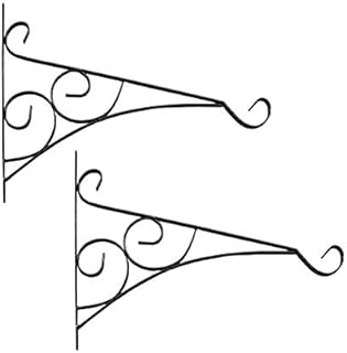 Selections Metal Decorative Hanging Basket Brackets 13.5-Inch (Pack of 2)