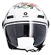 Motorradhelm Halbschale, ECE-zugelassen, La Betty, Weiß, Größe S (55/56)