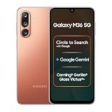 Samsung Galaxy M36 5G Mobile (Orange Haze, 6GB RAM, 128GB Storage) | Google Gemini| Gorilla Glass Victus+ | 7.7mm | AI Enhanced 50MP OIS Triple Camera | Nightography| Lag-free Gaming | Without Charger
