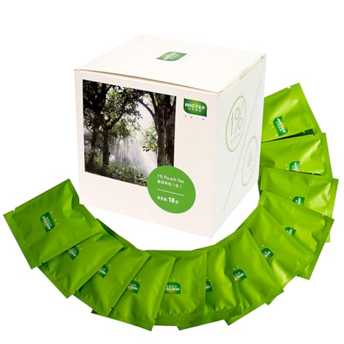 Organic Pu-erh Tea Bags, Raw (Uncooked) Chinese Yunnan Ancient Tree 2018 | 12 Individually Wrapped Tea Bags (1.5g Each) | Rich in Antioxidants, Natural Energy Boost | Daily Breakfast