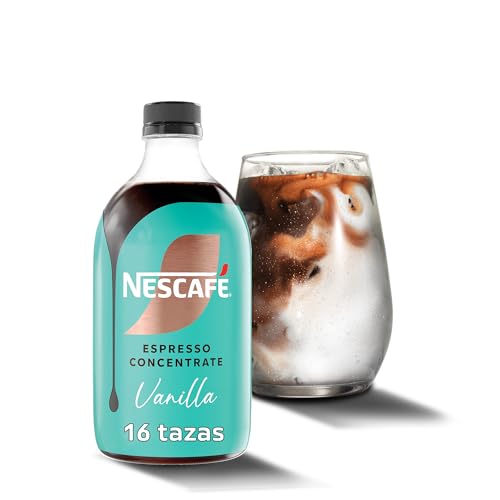 NESCAFÉ Espresso Concentrate Vainilla, con café Arábica y sabor vainilla, Concentrado de café líquido para iced coffee y lattes, Botella 500 ml
