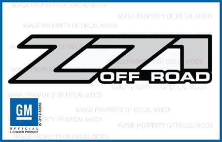 Decal Mods Z71 Offroad - Calcomanías adhesivas grises para Chevy Silverado - FG (2001-2006) Bed Side 1500 2500 HD (juego de 2)