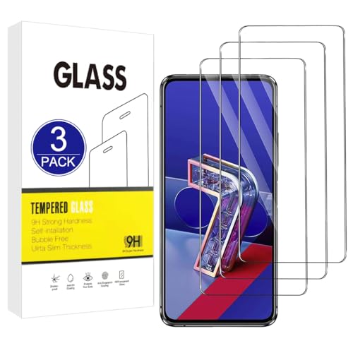 X-Dision [3 Piezas] Compatible con Protector de Pantalla ASUS Zenfone 7,Película Protectora 2.5D[Dureza 9H,A prueba Roturas]Vidrio Templado