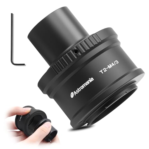 Astromania T T2 Mount and M42 to 1.25' Telescope Adapter (T-Mount) for Olympus Panasonic M4 / 3 Cameras - Compatible with Olympus EP1, EP2, EPL1, Panasonic DMC-G1, DMC-GH1, DMC-GF1 Camera Bodies