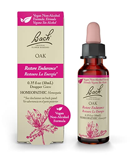 Bach Original Flower Remedies, Oak For Endurance And Strength (Non-Alcohol Formula), Natural Homeopathic Flower Essence, Holistic Wellness And Stress Relief, Vegan, 10Ml Dropper #TOP23