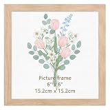 Giftgarden Cadre Photo 15x15 cm Bois Imitation, Cadre Carré PVC Élégant, Pour Photos, Post...