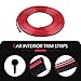 winterrock Car Interior Moulding Trim Strip, 33Ft/10M Auto Electroplating Decoration Styling Door Dashboard, Car Decorative Flexible Filler Insert Strip, Interior Accessory with Installing Tool (Red)