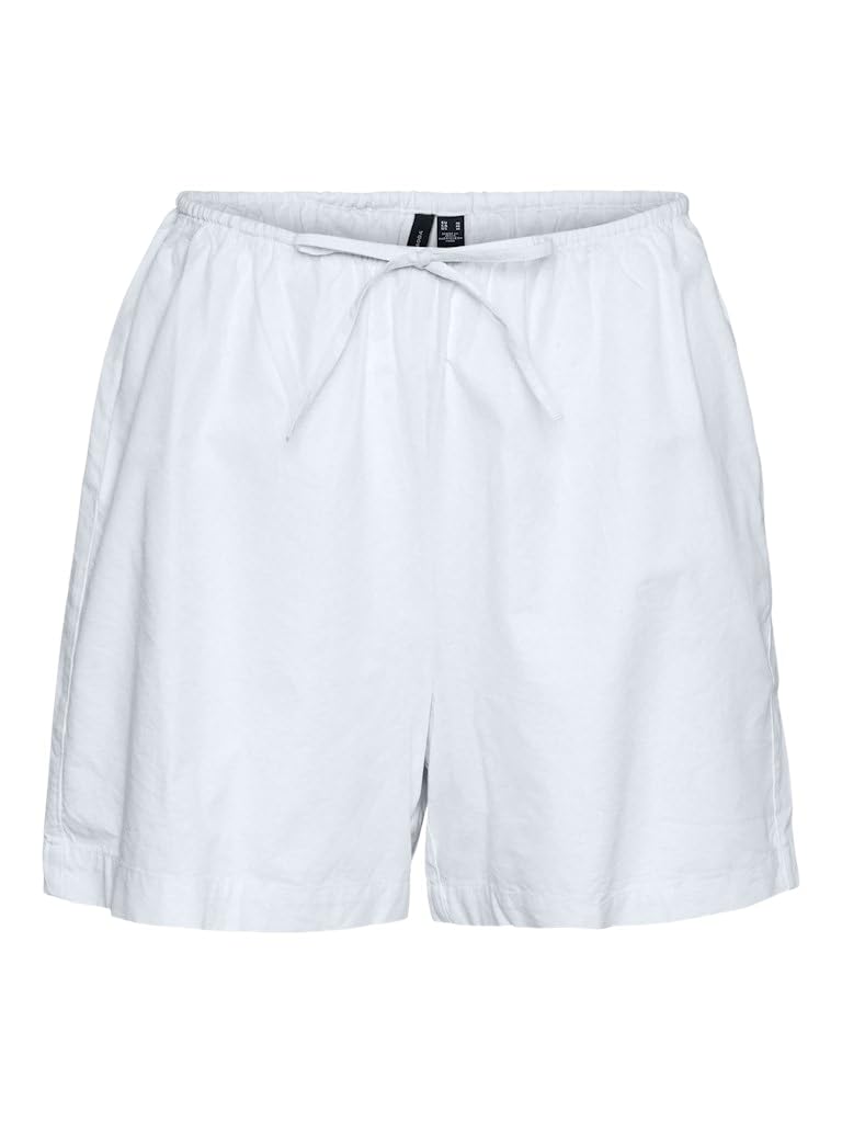 VERO MODA Women's Vmgili Hw WVN Ga Shorts, Bright White, XS