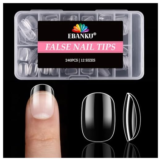 EBANKU 240 Pcs Kid False Nail Tips, Short Kids Clear False Nails Press on Nails for Little Girls Full Cover Children Fake Nails Fingernail Decoration