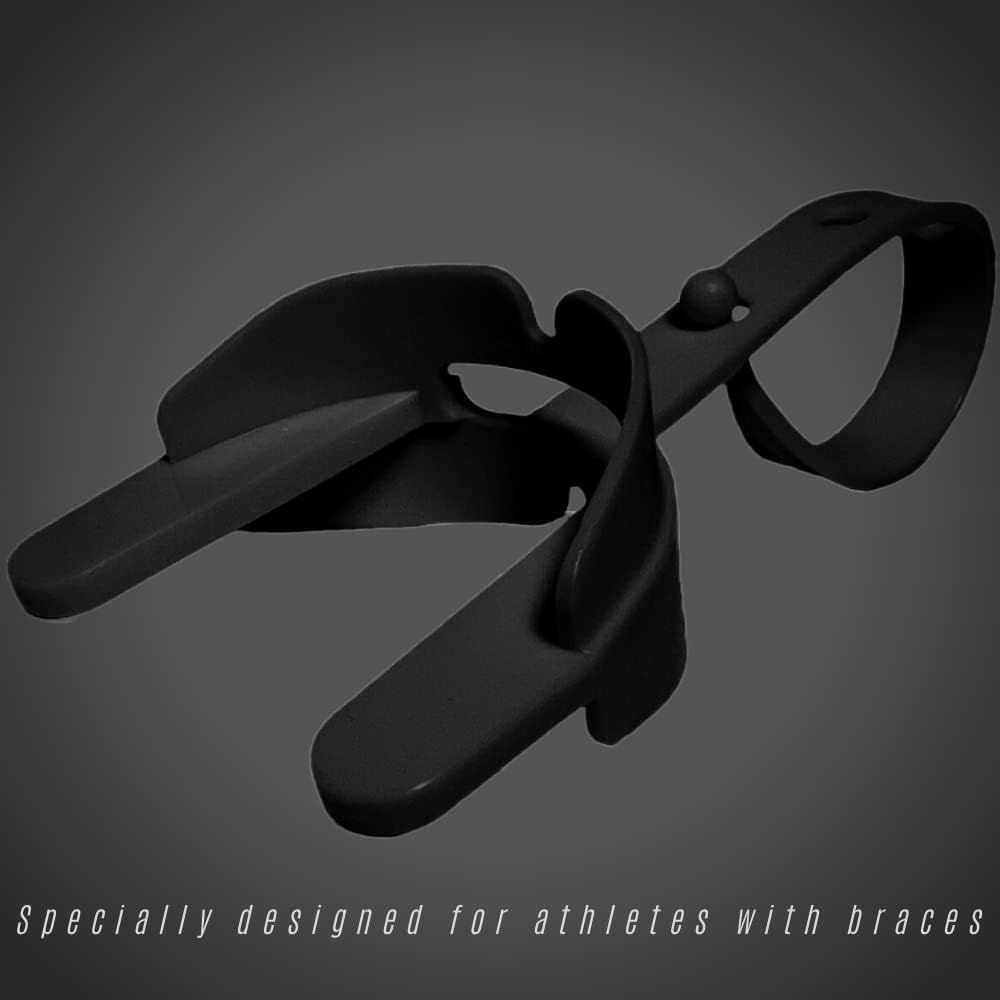 Ortho Technology Ultra-Guard All Sport Mouthguard with Professional Quality Helmet Strap; Specially Designed for Athletes with Braces. Double Protection for Both Upper and Lower Teeth (Black) : Sports & Outdoors