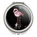 Pink Flamingos Palm Tree Compact Travel Purse Handbag Makeup Mirror