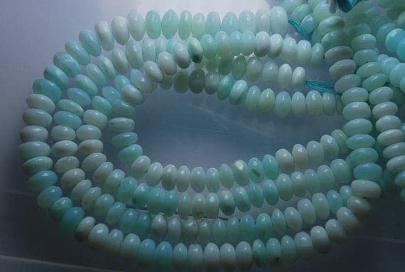 Opale bleue péruvienne perles rondelles 8mm LKBEADS fil de pierre naturelle artisanat