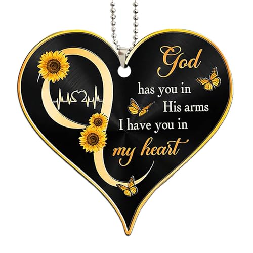 The Positive Christian in His Arms Heart Key Chain &