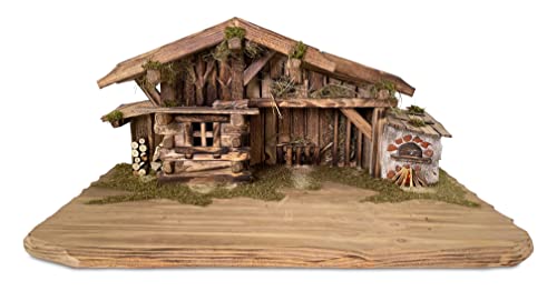 Weihnachtskrippe Aus Holz - Krippenstall Für Weihnachtsdekoration - Ohne Figuren - DIY Weihnachtsstall
