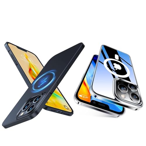TORRAS Magnetic Slim Fit iPhone 12 Case/iPhone 12 Pro Case and Magnetic Shockproof Translucent Hard Back iPhone 12/12 Pro Case