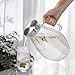 Large 75 Oz Glass Pitcher with 18/8 Stainless Steel Lid - Unique Squama Pattern - High Heat Resistance Water Pitcher for Hot/Cold Water & Iced Tea, 100% Lead-free and Drip-Free