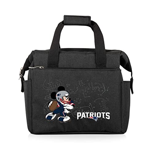 Image of PICNIC TIME NFL Mickey Mouse On The Go Lunch Bag - Soft Cooler Lunch Box - Insulated Lunch Bag, (Black)