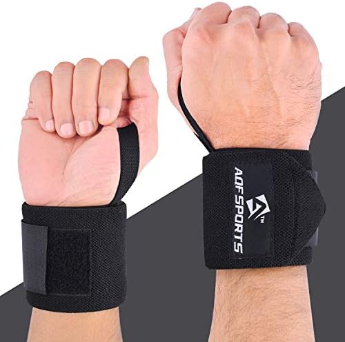 AQF 18 Wrist Wraps Supports Heavy Duty Weightlifting Gym Training Fist Straps with Thumb Loop
