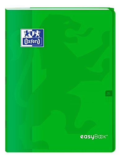 Oxford EasyBook Notizheft, groß, 24 x 32 cm, 96 Seiten, kariert, 90 g, verschiedene Farben